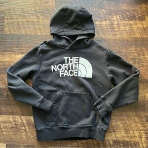 The north face TNF black white logo sweatshirt kids large 12